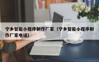 孟津宁乡智能小程序制作厂家（宁乡智能小程序制作厂家电话）